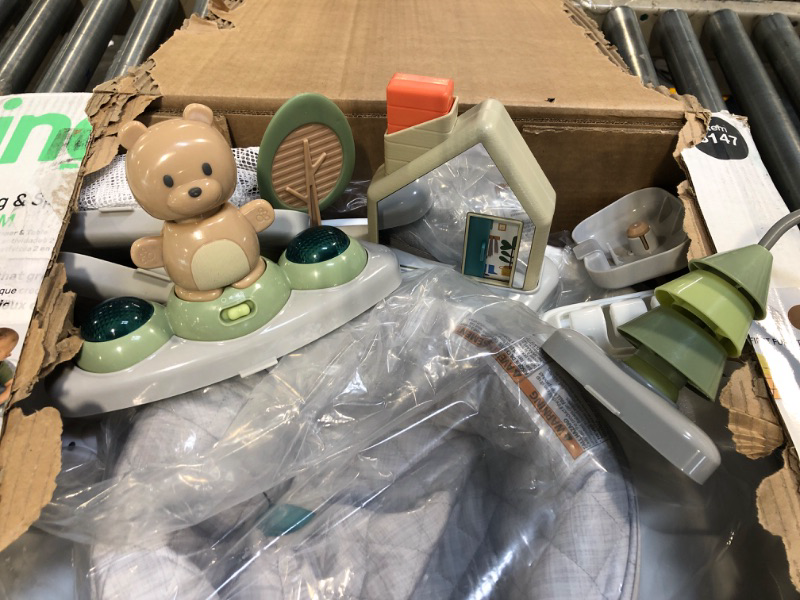 Photo 1 of Ingenuity Spring & Sprout 2-in-1 Baby Activity Center Jumper and Table with Infant Toys - Ages 6 Months +, First Forest
