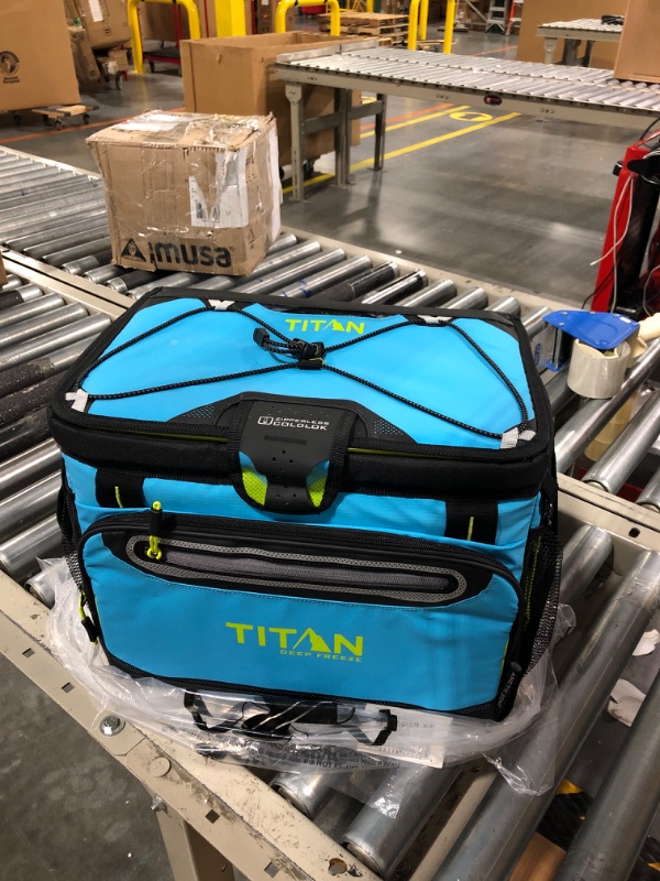 Photo 2 of Arctic Zone Titan Deep Freeze Cooler - Zipperless Hardbody Cooler - Small & Large Capacity- Beach & Camping Cooler - Deep Freeze Insulation, HardBody Liner, and SmartShelf 30 Can Blue Lagoon