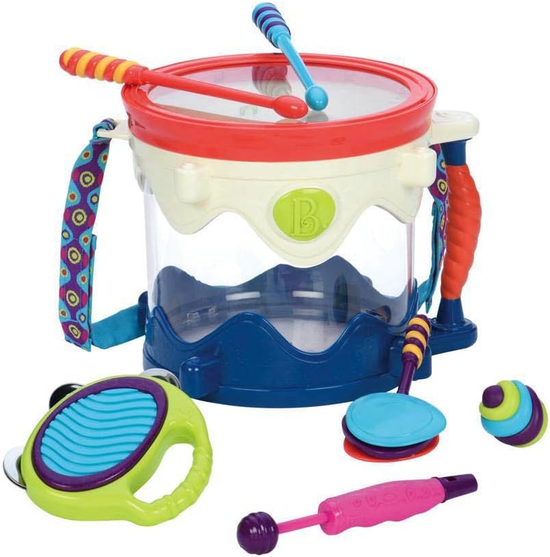 Photo 1 of Battat 70.1446 Drumroll Please 7 Musical Instruments Toy Drum Kit for Kids 18 Months + (7-Pcs), Multi-Colour