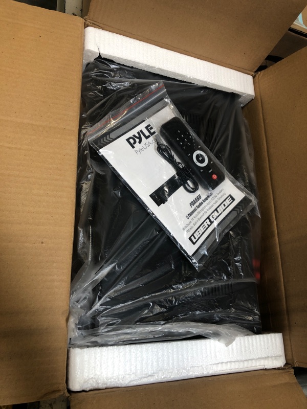 Photo 1 of Pyle Wireless Bluetooth Audio Amplifier - 5 Channel Sound Stereo Amp for Home Speakers - Multi-Source 1/4” Audio/Microphone Input, MP3/USB/SD, AUX, FM Radio - FM Antenna, Remote Control - PDA8BU Elite Features