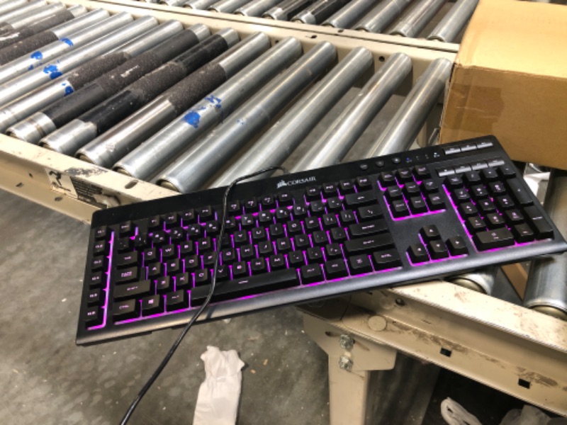 Photo 2 of CORSAIR K55 RGB PRO-Dynamic RGB Backlighting - Six Macro Keys with Elgato Stream Deck Software Integration-IP42 Dust and Spill Resistant-Detachable Palm Rest-Dedicated Media and Volume Keys, Black