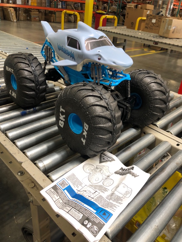 Photo 3 of **MISSING REMOTE** Monster Jam, Official Mega Megalodon All-Terrain Remote Control Monster Truck for Boys and Girls, 1:6 Scale, Kids Toys for Ages 4-6+
