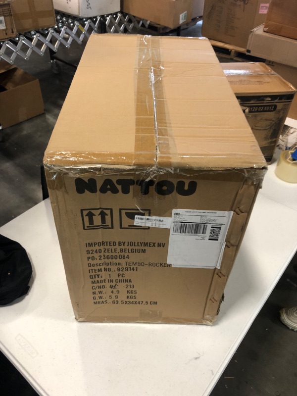 Photo 1 of Nattou Rocking Animal for Children, Tembo The Elephant, 10-36 Months, 64 x 34 x 46 cm, Grey, 929141