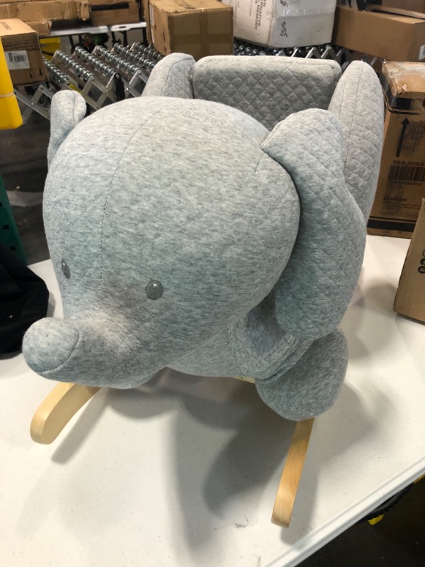 Photo 1 of Nattou Rocking Animal for Children, Tembo The Elephant, 10-36 Months, 64 x 34 x 46 cm, Grey, 929141