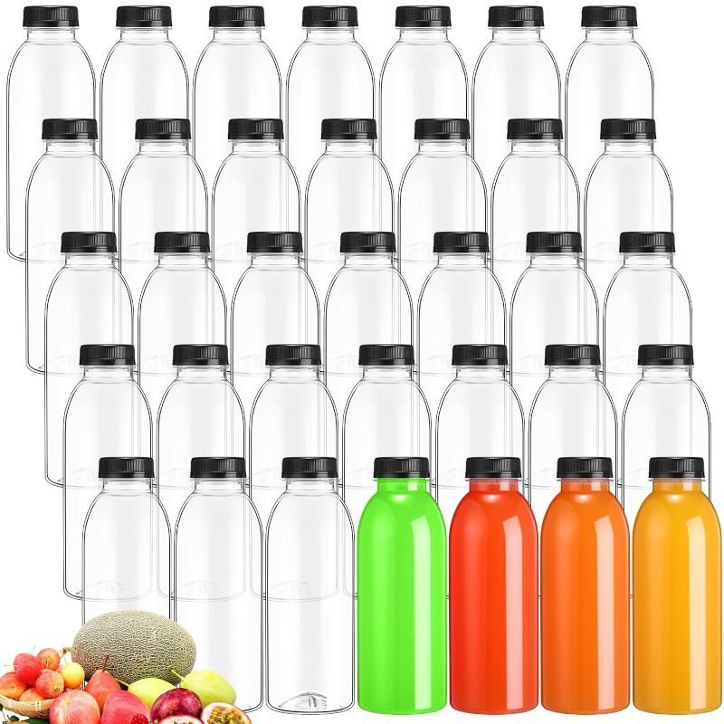 Photo 1 of 75 Pcs Plastic Bottles Without cap Reusable Container Clear Bulk Drink