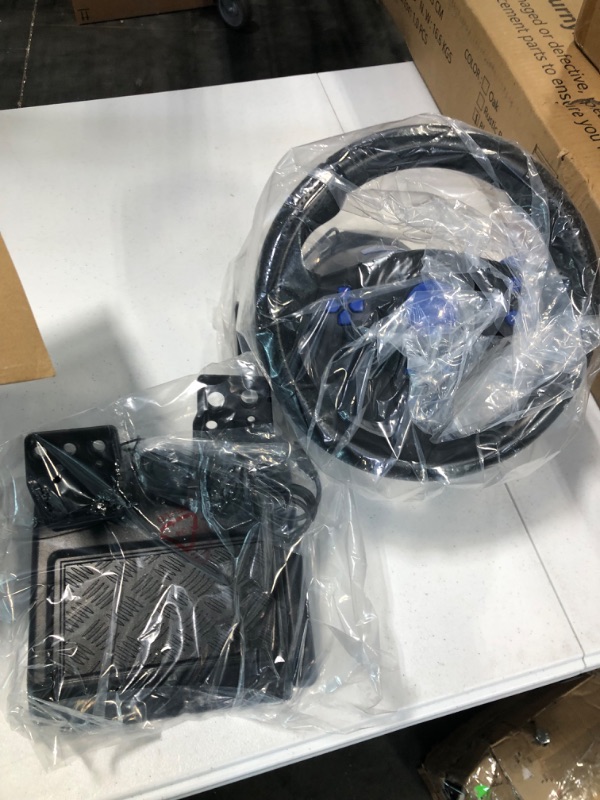 Photo 1 of Racing Steering Wheel Driving Wheel, USB 3 in 1 Gaming Steering Wheel 180 Degree Rotation with Floor Pedals for PS3 PS2 PC