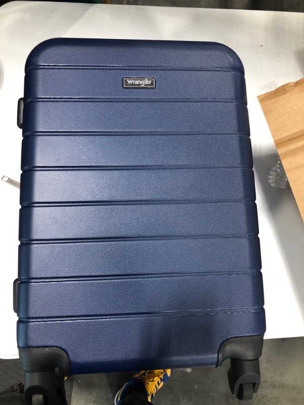 Photo 3 of Wrangler 20" Spinner Carry-On Luggage, Carry-On 20-Inch BlackWrangler 20" Spinner Carry-On Luggage, Navy Blue
