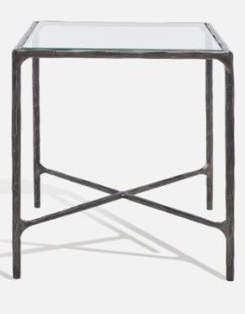 Photo 1 of SAFAVIEH Couture Jessa Forged Metal Square End Table - 18" W Black 18" W x 18" L
