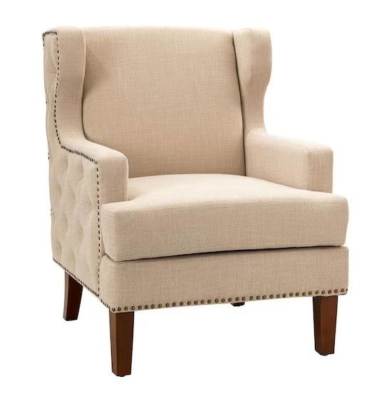 Photo 1 of JAYDEN CREATION
Dario Linen Armchair with Nailhead Trim