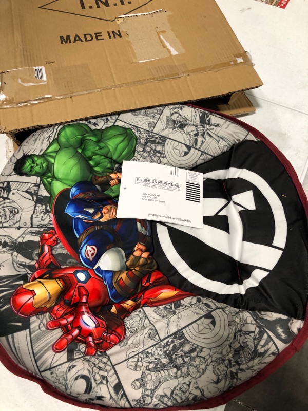 Photo 3 of Avengers Toddler 19” Folding Saucer Chair with Cushion, Metal, Ages 3+