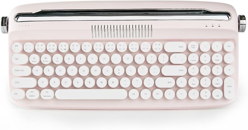 Photo 1 of YUNZII Upgraded Wireless Typewriter Keyboard, Retro Keyboard with Integrated Stand, USB-C/Bluetooth Keyboard B503