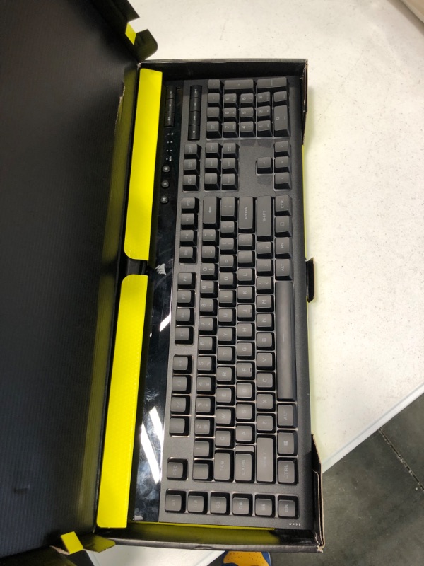 Photo 3 of CORSAIR K55 RGB PRO-Dynamic RGB Backlighting - Six Macro Keys with Elgato Stream Deck Software Integration-IP42 Dust and Spill Resistant-Detachable Palm Rest-Dedicated Media and Volume Keys, Black