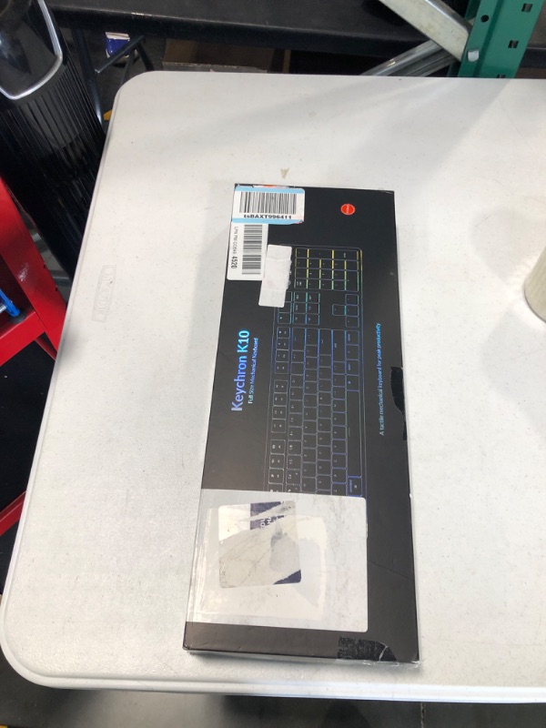 Photo 1 of Keychron K10 Full Size 104 Keys Bluetooth Wireless Mechanical Gaming Keyboard for Mac Windows with Gateron G Pro Brown Switch, Multitasking/White LED Backlight/USB C Wired Computer Keyboard