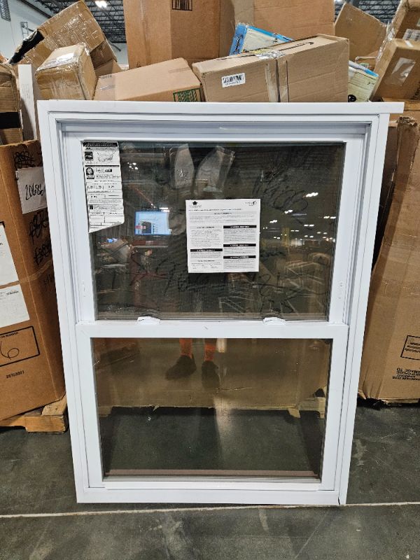 Photo 2 of 35.75 in. x 49.25 in. 70 Pro Series Low-E Argon Glass Double Hung White Vinyl Replacement Window, Screen Incl
