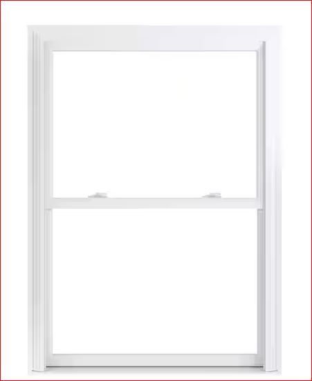 Photo 1 of 35.75 in. x 49.25 in. 70 Pro Series Low-E Argon Glass Double Hung White Vinyl Replacement Window, Screen Incl
