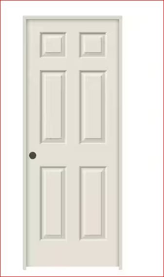 Photo 1 of 30 in. x 80 in 6 Panel door can be used for right or left handed 