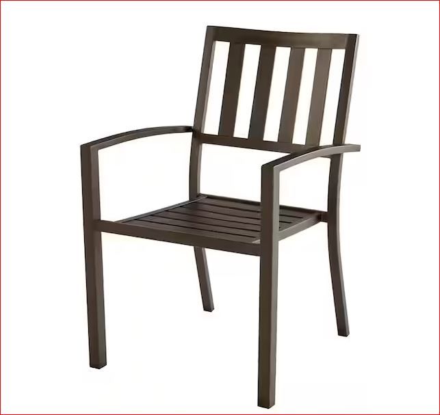 Photo 1 of 1 CHAIR!!! 
GREAT MATERIAL
StyleWell
Mix and Match Dark Taupe Stackable Steel Slat Outdoor Patio Dining Chair 