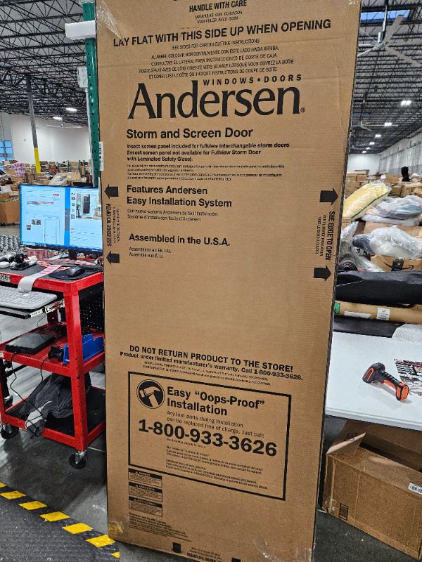 Photo 2 of  Andersen
2000 Series 36 in. x 80 in. White Universal Full View Retractable Aluminum Storm Door with Nickel Hardware