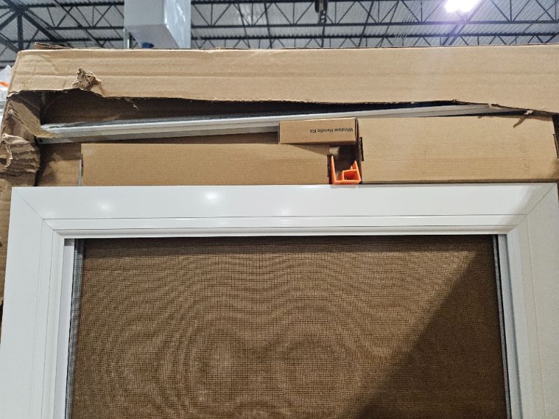 Photo 1 of  Andersen
2000 Series 36 in. x 80 in. White Universal Full View Retractable Aluminum Storm Door with Nickel Hardware