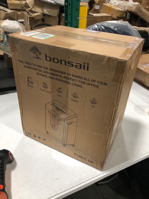 Photo 1 of Bonsaii Paper Shredder, 18-Sheet 60-Minutes Paper Shredder for Office Heavy Duty Cross-Cut Shredder with 6 Gallon Pullout Basket & 4 Casters, Anti-Jam High Security Mail Shredder for Home Use(C149-C) 1 8 Sheet Cross Cut