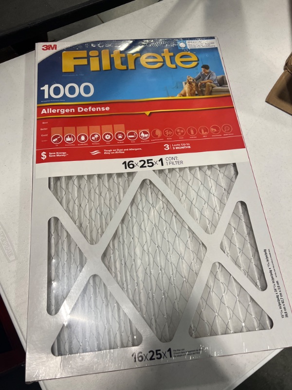 Photo 2 of 3M Filtrete Micro Allergen Reduction Air Filter Size: 25" H x 16" W x 1" D