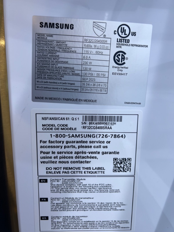 Photo 2 of Samsung 31 cu. ft. Mega Capacity 3-Door French Door Refrigerator with Four Types of Ice in Stainless Steel
