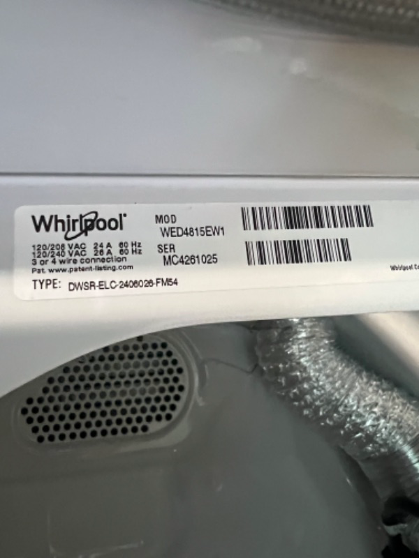 Photo 9 of Whirpool 7.0 cu.ft Top Load Electric Dryer with AutoDry™