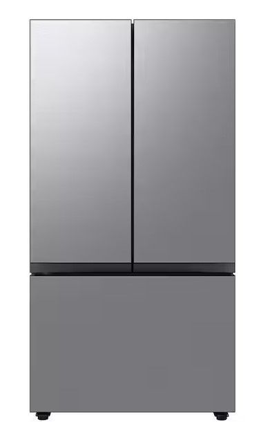 Photo 1 of Samsung
Bespoke 30 cu. ft. 3-Door French Door Smart Refrigerator with Autofill Water Pitcher in Stainless Steel, Standard Depth