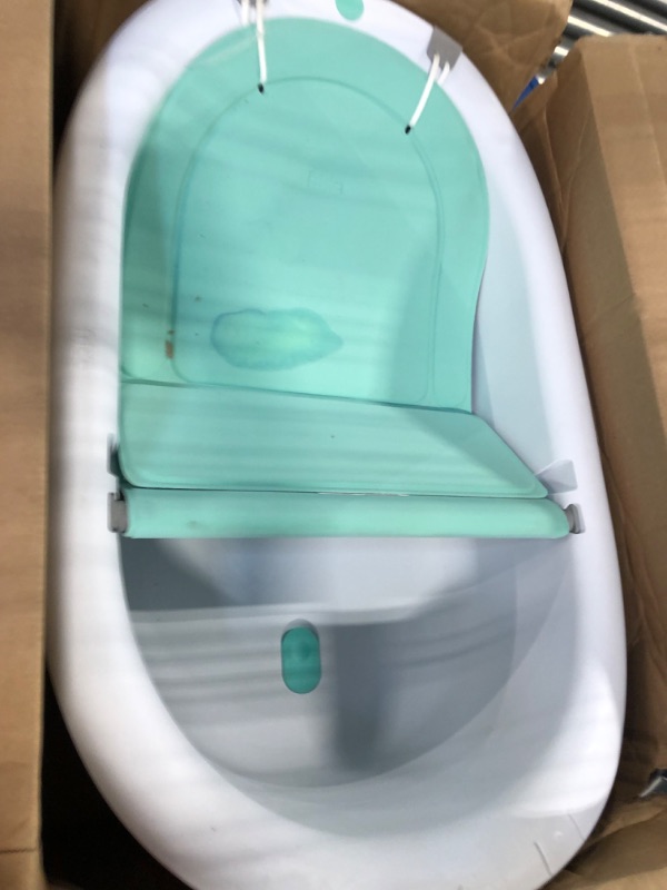 Photo 3 of 4-in-1 Grow-with-Me Bath Tub by Frida Baby Transforms Infant Bathtub to Toddler Bath Seat with Backrest for Assisted Sitting in Tub