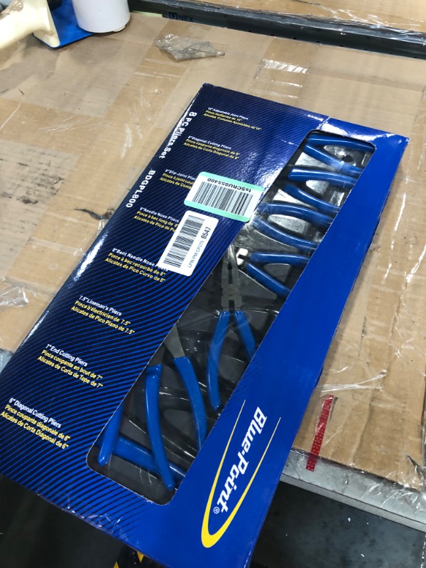 Photo 1 of Blue Point BDGPL800, 8PC, Dipped Grips, Pliers Set ,Cutters Set