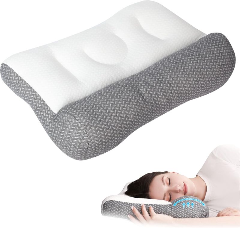 Photo 1 of 
DOINUO Super Ergonomic Pillow, Orthopedic Correction Bed Pillow Repair Traction Pillow, Neck Support Pillow for Side Sleepers, Neck and Shoulder Pain Pillow