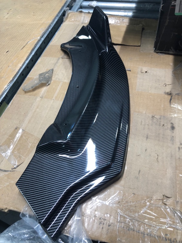 Photo 3 of SPEEDPARK for Tesla Model Y Front Bumper Lip Kit Car Glossy Mods Spoilers fit for 2020 2021 2022 Tesla Model Y Accessories (Glossy Carbon Fiber Pattern) Model Y Front lip