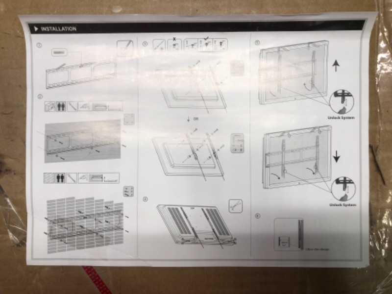 Photo 6 of Gibbon Mounts Fixed TV Wall Mounts- Low Profile TV Bracket Mounts for Most 42-100" LED/LCD Flat Screen TVs, 0.63''Ultra Slim, Max.VESA 800X600, Up to 220lbs Capacity VESA:800x600mm