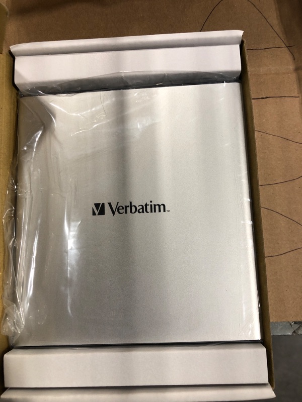 Photo 1 of Verbatim External CD DVD Blu-ray Writer USB 3.0 M-Disc Ready - Movie playback requires playback software (not included) CD/DVD/Blu-Ray USB 3.2