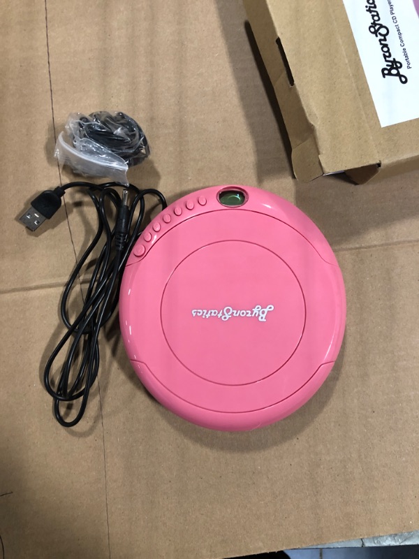 Photo 1 of ByronStatics Portable Disc CD Player, Powered DC or 2XAA Battery - Pink & Portable Cassette Players Recorders FM AM Radio Walkman Tape Player Built in Mic External Speakers Manual Record