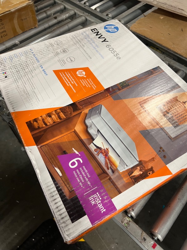 Photo 1 of HP ENVY 6055e Wireless Color Inkjet Printer, Print, scan, copy, Easy setup, Mobile printing, Best for home, Instant Ink with HP+,white 