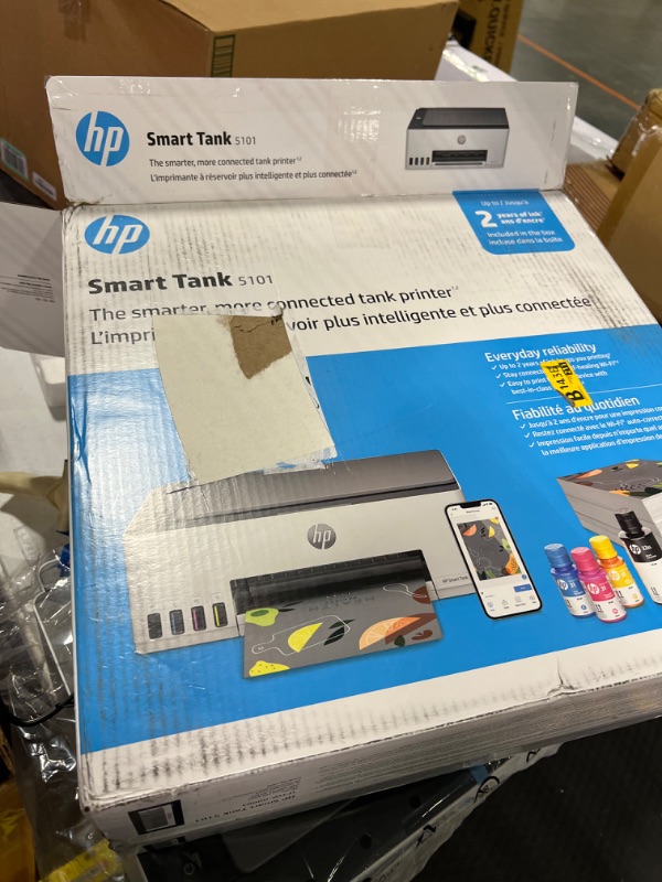 Photo 4 of HP Smart -Tank 7602 Wireless All-in-One Cartridge-free Ink Printer, up to 2 years of ink included, mobile print, scan, copy, fax, auto doc feeder, featuring an app-like magic touch