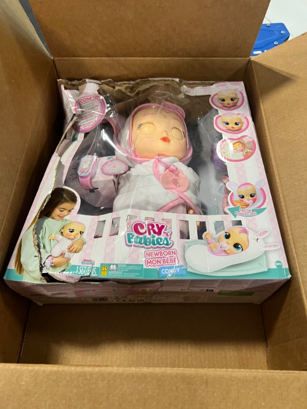 Photo 3 of Cry Babies Newborn Coney - Interactive Baby Doll with 20+ Baby Sounds, Girls & Kids Age 18M and Up8421134911284
