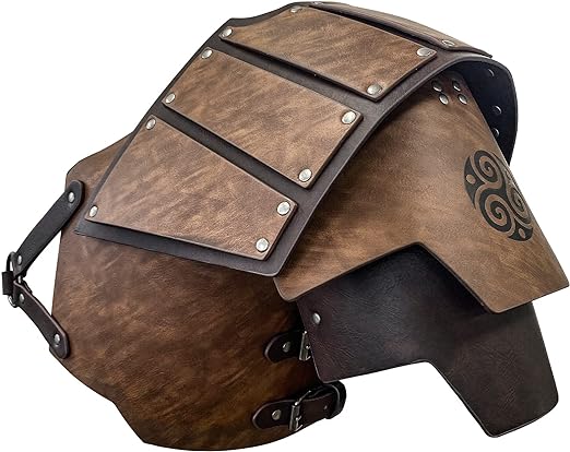 Photo 1 of  Viking Faux Leather Single Pauldron Shoulder Armor, Retro Medieval Knight Shoulder Armor for LARP/Cosplay
