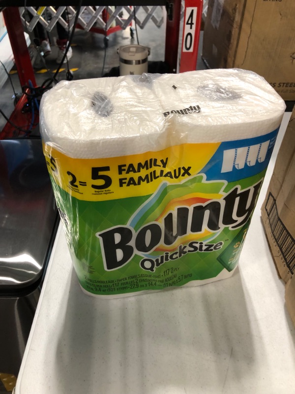 Photo 1 of Bounty Select-A-Size Paper Towels, White, 2 Double Plus Rolls = 5 Regular Rolls