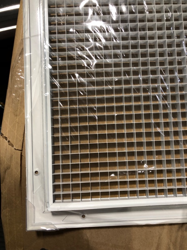 Photo 4 of 24" x 24" Cube Core Eggcrate Return Air Grille - Aluminum Rust Proof - HVAC Vent Duct Cover - White [Outer Dimensions: 25.75 X 25.75] 24" x 24" White