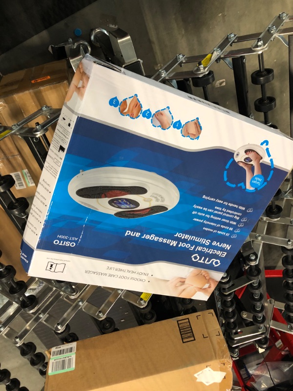 Photo 1 of Foot Circulation Stimulator - FSA or HSA Eligible -EMS Foot Stimulator Massager for Plantar Fascitis Neuropathy Pain Relief - Reduce Legs Soreness and Swelling and Improve Circulation foot stimulator device (White)