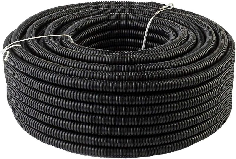 Photo 1 of 3/8" 9mm Split Wire Loom Conduit Polyethylene Tubing Black Color Sleeve Tube