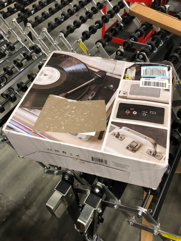 Photo 1 of Crosley CR8005F-WS Cruiser Plus Vintage 3-Speed Bluetooth in/Out Suitcase Vinyl Record Player Turntable, White Sand Bluetooth In/Out White Sand