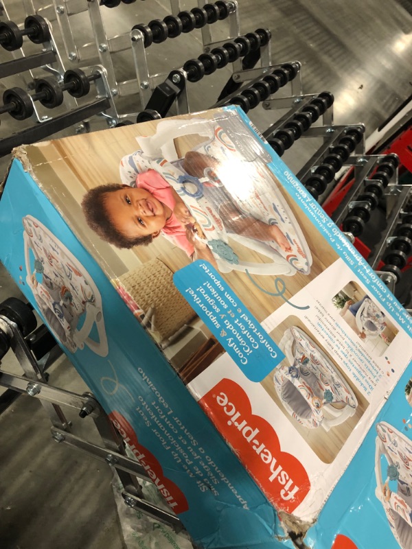 Photo 1 of Fisher-Price Portable Baby Chair Sit-Me-Up Floor Seat With Developmental Toys & Machine Washable Seat Pad, Pacific Pebble