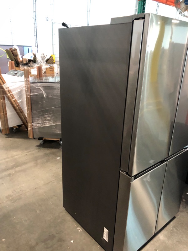 Photo 4 of Samsung 29-cu ft 4-Door Smart French Door Refrigerator with Dual Ice Maker and Door within Door (Fingerprint Resistant Stainless Steel) ENERGY STAR
