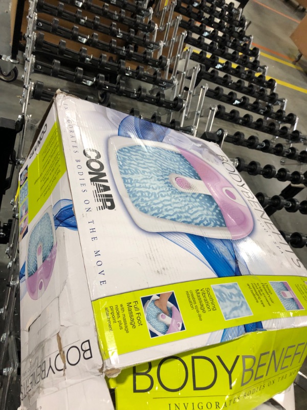 Photo 1 of Conair Soothing Pedicure Foot Spa Bath with Soothing Vibration Massage, Deep Basin Relaxing Foot Massager with Jets, Pink/White Lavender
