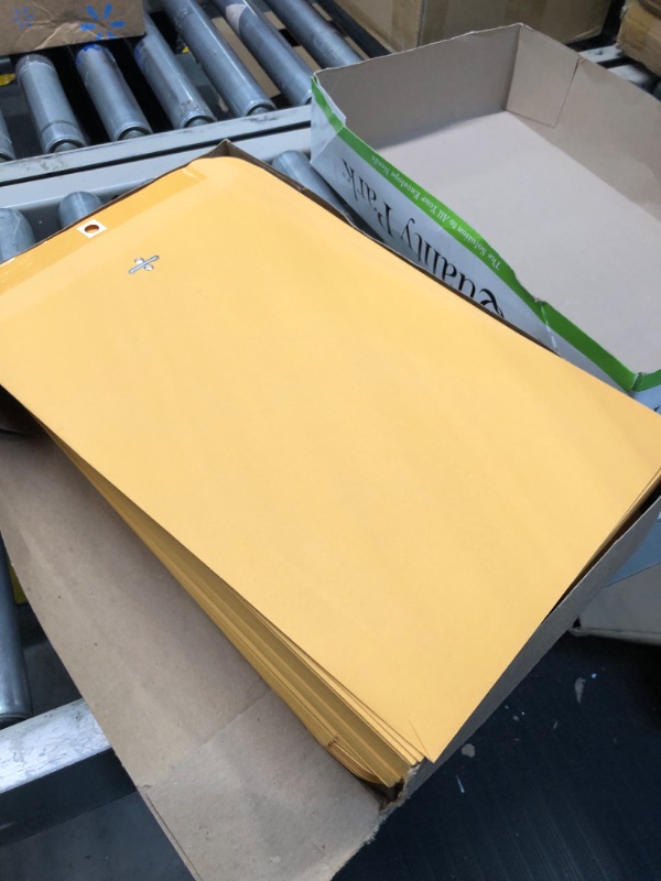 Photo 3 of Quality Park, QUA37798, Extra Heavy-duty Kraft Clasp Envelopes, 100 / Box, Kraft 10 x 15 Flat