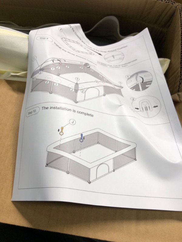 Photo 5 of Baby Playpen 71" X 59" , PALOPALO Extra Large Baby Playard, Playpens for Babies and Toddlers, Sturdy Safety Play Yard with One-Piece Cushioned, Non-Toxic, See-Through, Ideal for a Safe Playdate… 71*59"