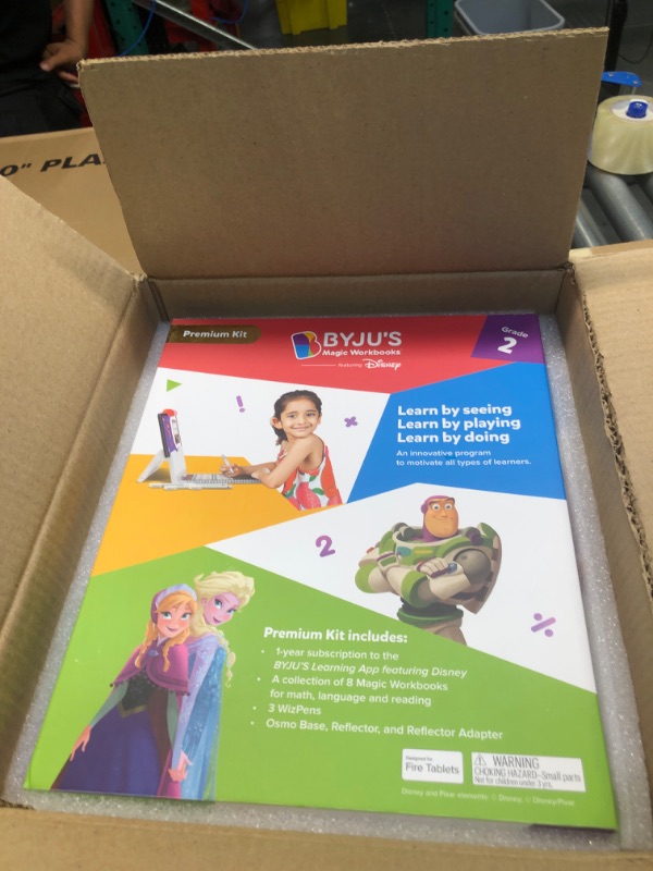 Photo 3 of BYJU’S Learning Kits: Disney, 2nd Grade Premium Edition - Ages 6-8 - Featuring Disney & Pixar Characters - Reading, Grammar, Multiplication/Division & Writing - Powered by Osmo-Works with Fire Tablet Fire Tablet 2nd Grade